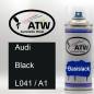 Preview: Audi, Black, L041 / A1: 400ml Sprühdose, von ATW Autoteile West.